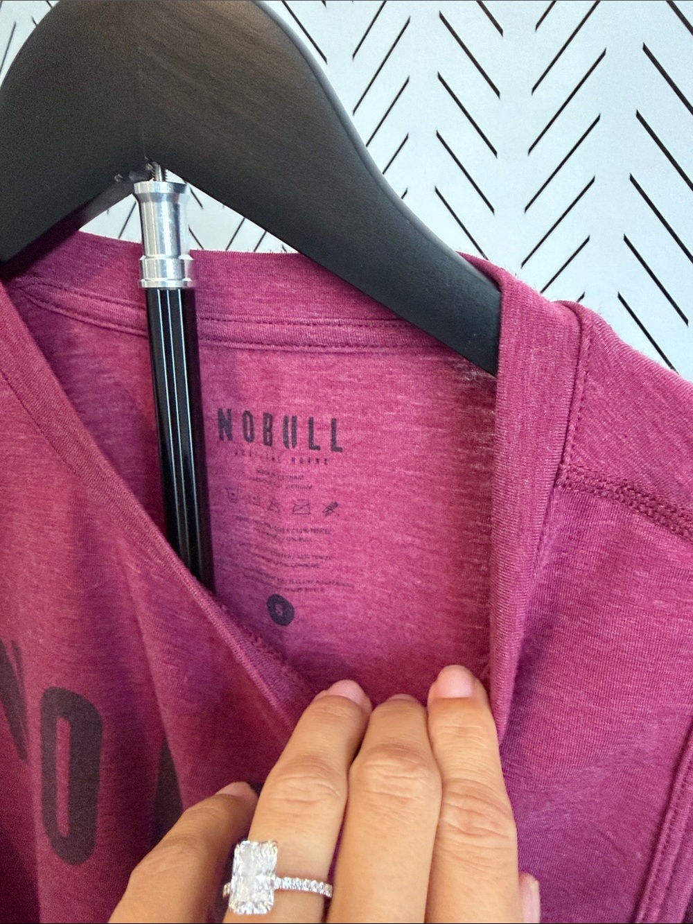 NOBULL Raspberry Muscle Tee with Bold Logo - Picture 3 of 3
